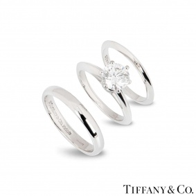 Tiffany & Co. Platinum Diamond Bridal Set 1.21ct H/VS1 Tiffany & Co. Platinum Diamond Bridal Set 1.21ct H/VS1